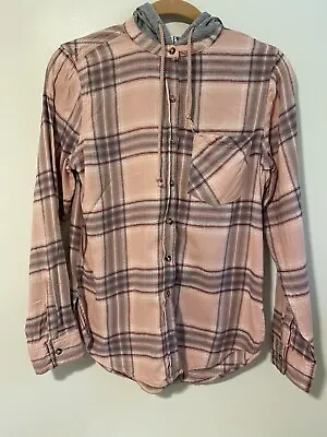 Mudd Pink/Gray Flannel S Womens Hoodie Shirt • $12