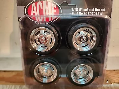 1:18 Acme Chevy Rally Wheel & Tire Set - A1807015w - Best Ebay Pricing!! • $19.75