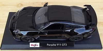 Maisto 2022 Porsche 911 Gt3 Black Metallic 1/18 Diecast Model Car • $50