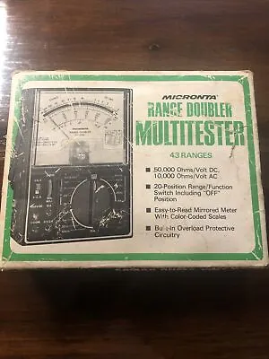 Vintage Micronta Range Doubler Multitester 22-204A Tested Fine • $19.99