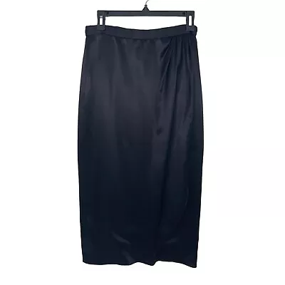 Partique New York Vintage Womens Skirt Black Size Medium Wrap Front Floor Length • $31.01