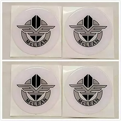 4x McLEAN WIRE EMBLEM LOGO WHEEL RIM HUB CENTER CAP STICKERS 2.75'' / 70mm  • $12.99