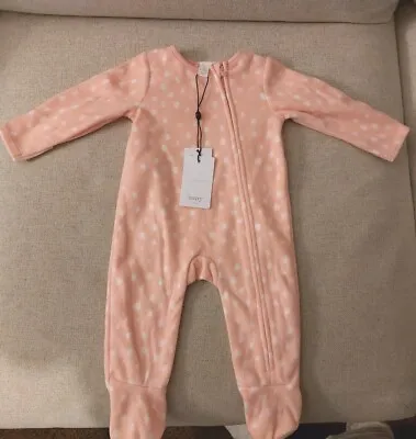 £3.99 • Buy M&Co Girls Pink Fleece Sleepsuit (0-3 Months)