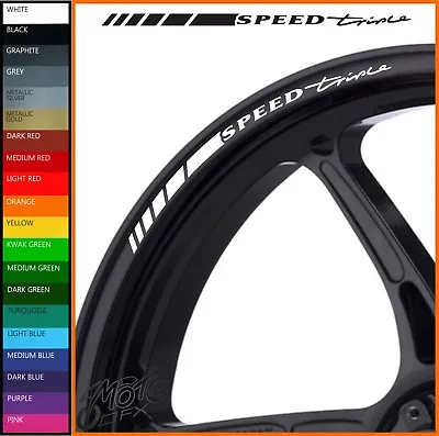 12 X Triumph Speed Triple Wheel Rim Stickers - 20 Colors - 955i 900 750 675 1050 • £12.98