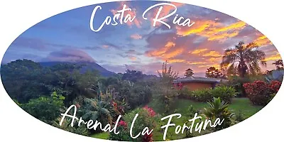 3x5 Inch Oval Costa Rica Arenal La Fortuna Sticker - Travel Vacation Hike - NS • $9