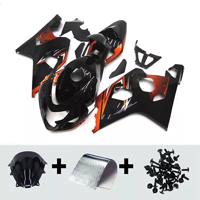 Black Orange Fairings For Suzuki GSXR750 2004 2005 GSXR600 K4 Plastics Bodywork • $418.78