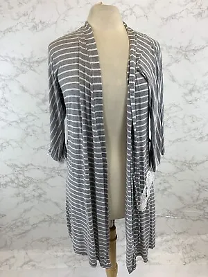 Marilyn Monroe Women's Gray Striped Open Cardigan Size S/M • $20.99