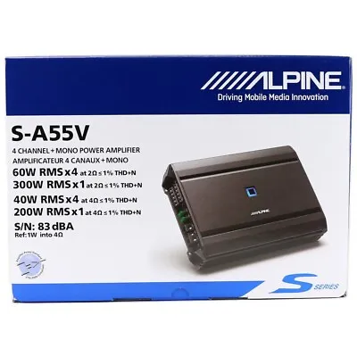 Alpine S-A55V S-Series 5-Channel Class-D Power Amplifier Car Audio Amp NEW • $259