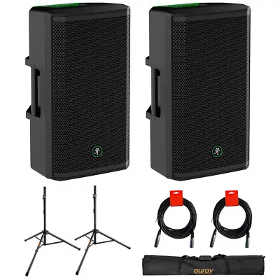 Mackie Thrash212 Speaker System (Pair) Bundle W/ Speaker Stand & XLR • $590.98