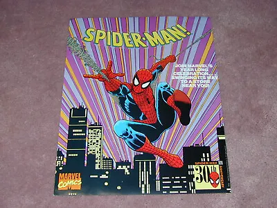 SPIDER MAN 30TH ANNIVERSARY 1992 Promo Poster MARVEL COMICS Two-sided 9 X 11 • $6