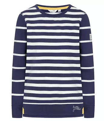 Lazy Jacks Womens Super Soft Striped Crew Neck Sweatshirt - Turquoise - UK12 • £39.99
