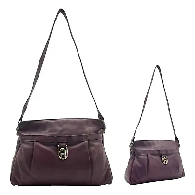 Vintage 70s ETIENNE AIGNER Medium Leather Satchel Bag Handbag Shoulder OXBLOOD • $79.99