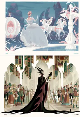 Maleficent & Cinderella /125 Giclee Prints By George Caltsoudas MONDO PRINT • $199.99