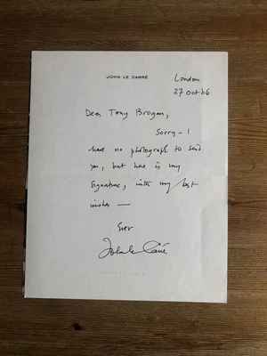 £60 • Buy John Le Carre Handwritten And Signed/autographed Letter