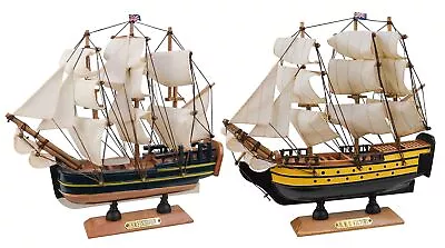 SAILINGSTORY Wooden Model Ships Sailing Ship Model Sailboat Decor Endeavour ... • $68.38