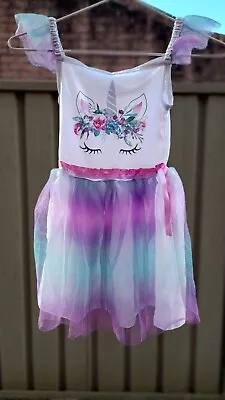 $8.50 • Buy Girls Size 3-4 Unicorn Costume Dress. Excellent Condition.