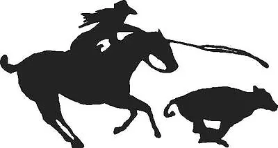 $2.75 • Buy Cowgirl Rodeo Lasso Horse Float Trailer Car Decal Sticker