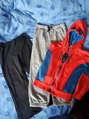 Bundle Kids Boys Marvel Spiderman Hoodie Joggers Pyjama Bottoms/Trousers 6-7yrs • £6