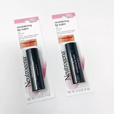 (2) Neutrogena Revitalizing Lip Balm Stick Healthy Blush #20 SPF20 Exp 7/2024 • $9.99