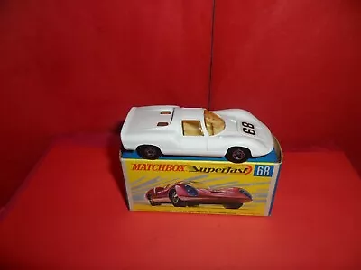 Rare Matchbox Superfast #68-Porsche 910 In White With '68' LabelNMIEBNOS1970. • $86.97