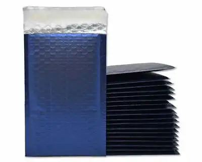 Midnight Metallic Blue Bubble Mailers 8x12 6x10 4x8 Assorted Shipping Pack • $12.95