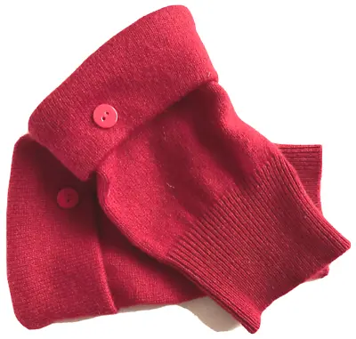 $28.49 • Buy Fingerless Gloves Red 100% Cashmere L - Xl Large - Extra-large Women's Ladies