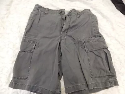 Men's Cargo Shorts Old Navy Men's 31 Dark Grey Thick Heavy Cotton Outdoor Hiking • $7.99