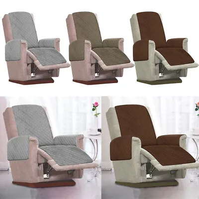 $19.99 • Buy Recliner Slipcover Chair Cover Sofa Couch Cover Prevent Quilted Protector ☟