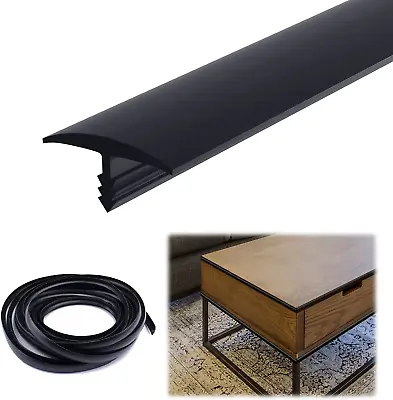 Muzata Black 3/4 Inch X 25 Ft Center Barb Tee Moulding T Molding For Tables Game • $29.38