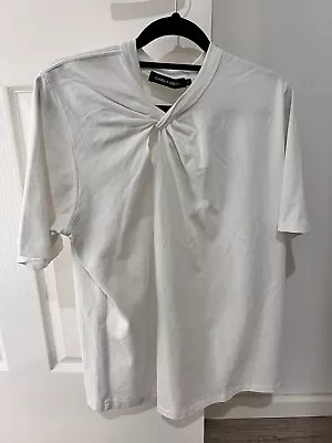 Camilla And Marc White Twisted Tee Size 6 Worn Good Conditions  • $20