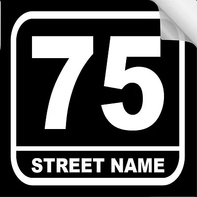 Wheelie Bin Sticker Numbers (4pk)- Style 3/Black-White. High Quality Vinyl • $19