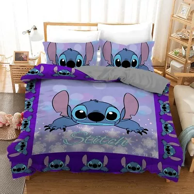 Lilo Stitch Quilt/Duvet/Doona Cover Set Single Double Queen King Size • $45.80