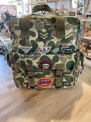 Vintage Harley Davidson US Army Airforce Bag Knapsack Backpack • $49