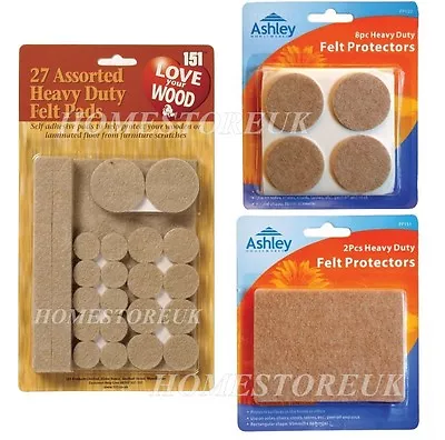 2/8/27 Piece Heavy Duty Felt Protector Pad Furniture Protect Floor Wood Laminate • £1.99