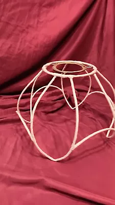 Vintage Cloth Wrapped Lamp Shade Wire Frame • $15