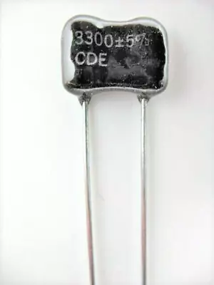 8 Pcs - 3300pf @ 500V (5% TOL) DIP SILVER MICA CAPACITOR ~~ Great For RF   #130 • $8.49