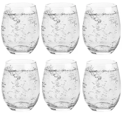 Drinking Glasses Tumblers Water Cocktail Juice Stemless Wine 610ml Nalon X6 • £12.99