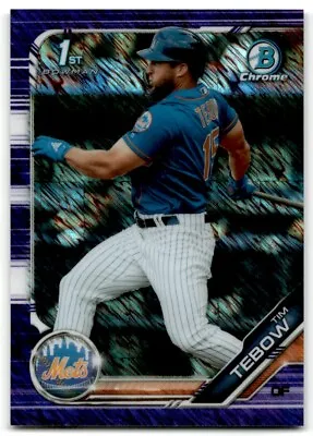 $9.99 • Buy 2019 Bowman Chrome Purple Shimmer Refractor Tim Tebow New York Mets #BCP-156