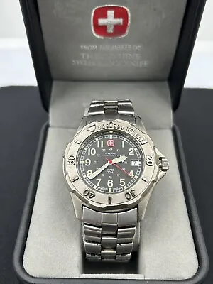 Vtg Swiss Army Military Quartz 095.0666 WR30 Men's Wristwatch - With Box • $60