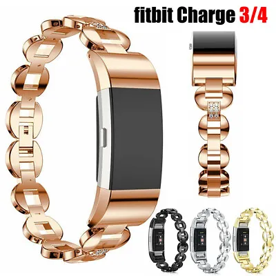 Women Fit  Fitbit Charge 2 3 4 Replacement Watch Band Metal Wrist Strap Bracelet • $9.49