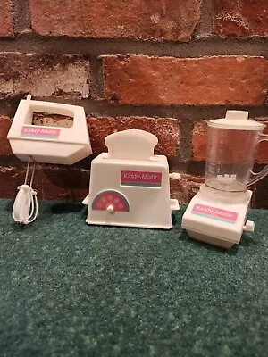 Lot Of 3 Kiddy-Matic Vintage Kids Kitchen Appliances~Toaster Blender Mixer • $8.99