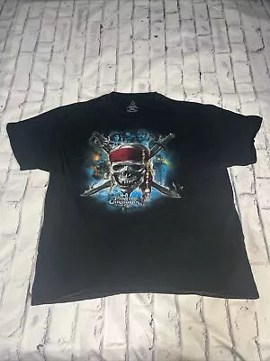 Disney Pirates Of The Caribbean On Stranger Tides Men's Black T-Shirt Size XL. • $10