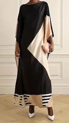 Black Long Ankle Length Casual Satin Silk Kaftan Long Kaftan Dress For Muslim • $37.44