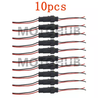 10 Sets 2-Pin Way Car Waterproof Male Female Electrical Wire Connector Plug Kit • $10.59