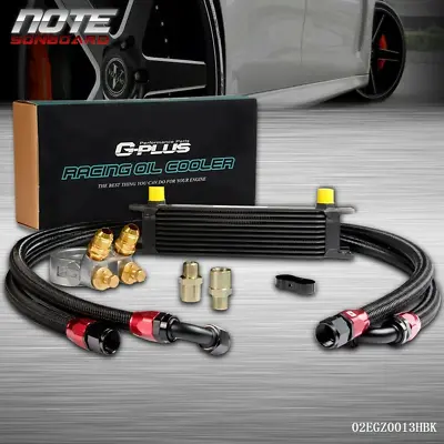 $87.86 • Buy 10 Row An10 Engine Oil Cooler Thermostat Adaptor Kit + 2 * Oil Lines New
