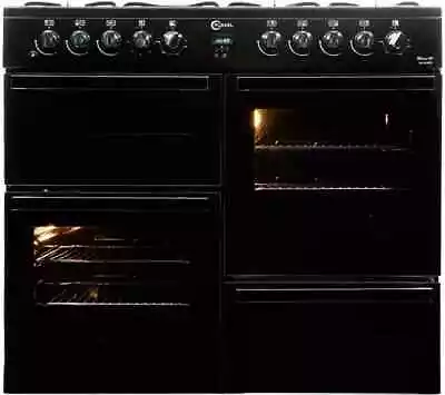 FLAVEL MLN10FRK 100cm Dual Fuel Range Cooker - Black • £594.15