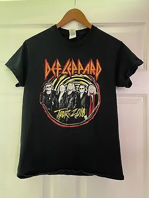 Def Leppard Shirt Black Classic Rock Band 2018 Tour Concert T-shirt Adult Small • $25.27