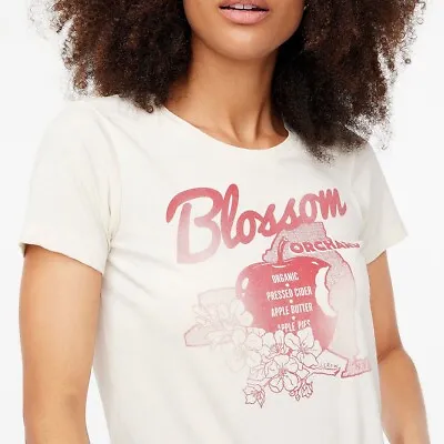 J Crew NWT Blossom Orchard Retro Vintage GraphicT-Shirt | Sz 2X • $34.50