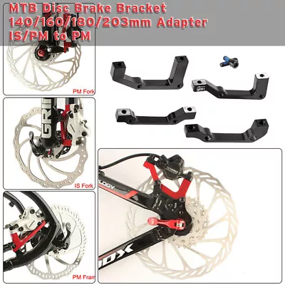 MTB Bike Disc Brake Mount Adapter Bracket IS Front Rear 140/160/180/203mm Parts • $6.87