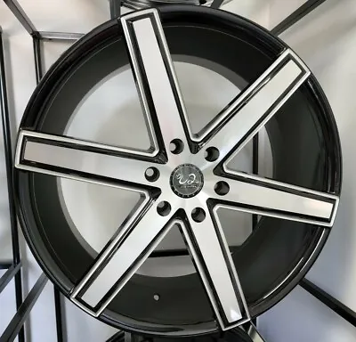 22  Inch Black & Machined U2-56M Wheels Rims 6x139.7 20 24 • $1220.80